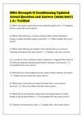 ISSA Strength & Conditioning Updated&NewLine;Actual Question and Answer &lpar;2026&sol;2027&rpar;&NewLine;&vert; A&plus; Verified