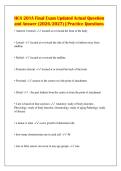 HCA 201A Final Exam Updated Actual Question&NewLine;and Answer &lpar;2026&sol;2027&rpar; &vert; Practice Questions