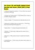 New Jersey Life and Health Updated Actual&NewLine;Question and Answer &lpar;2026&sol;2027&rpar; &vert; Final&NewLine;Review