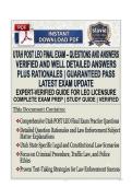 Utah POST LEO Final Exam &ndash; Complete Practice Test &vert; 200 Questions with Verified Answers & Detailed Rationales &vert; 2026&sol;2027 Edition &vert; Guaranteed Pass &vert; Instant Download PDF