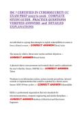&lpar;ISC&rpar;&sup2; Certified in Cybersecurity &lpar;CC&rpar; Exam Prep 2025&ndash;2026 &vert; Complete Study Guide&comma; Practice Questions&comma; Verified Answers & Detailed Explanations