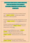 CRCR EXAM TEST BANK LATEST 2026-2027 &NewLine;WITH  QUESTIONS AND CORRECT &NewLine;ANSWERS &lpar;VERIFIED ANSWERS&rpar; 100&percnt; &NewLine;COMPLETE &NewLine;