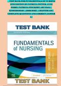 TEST BANK FOR FUNDAMENTALS OF NURSING &NewLine;11TH EDITION BY PATRICIA POTTER&comma; ANNE &NewLine;PERRY&comma; PATRICIA STOCKERT&comma; AMY HALL &vert; &NewLine;9780323810340 &vert; &lpar;2026&sol;2027&rpar; &vert; CHAPTER 1-50 &vert; &NewLine;COMPLETE QUESTIONS AND CORRECT ANSWER &NewLine;A&plus; &NewLine;