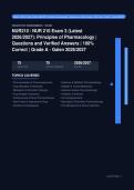 NUR 210 Principles of Pharmacology Exam 3 Actual 2026&sol;2027 &ndash; 100&percnt; Verified &vert; Detailed Rationales &ndash; Pass Guaranteed &ndash; A&plus; Graded