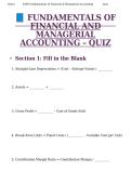 WGU D196 &colon; FUNDAMENTALS OF FINANCIAL AND MANAGERIAL ACCOUNTING &ndash; QUIZ &vert; VERIFIED QUESTIONS AND ANSWERS -2026