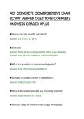 ACI CONCRETE COMPREHENSIVE EXAM&NewLine;SCRIPT VERIFIED QUESTIONS COMPLETE&NewLine;ANSWERS GRADED APLUS
