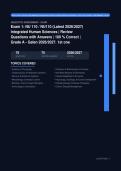 NU 110 Integrated Human Sciences Exam 1 Actual 2026&sol;2027 &ndash; 100&percnt; Verified &vert; Detailed Rationales &ndash; Pass Guaranteed &ndash; A&plus; Graded
