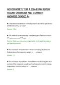 ACI CONCRETE TEST 4 2026 EXAM REVIEW&NewLine;SOLVED QUESTIONS AND CORRECT&NewLine;ANSWERS GRADED A&plus;