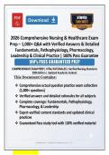 2026 Comprehensive Nursing & Healthcare Exam Prep &ndash; 1&comma;000&plus; Q&A with Verified Answers & Detailed Rationales &vert; Fundamentals&comma; Pathophysiology&comma; Pharmacology&comma; Leadership & Clinical Practice &vert; 100&percnt; Pass Guarantee&NewLine;&NewLine;