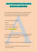 ATI FUNDAMENTAL PRACTICE &NewLine;QUESTION 20262027 &NewLine;