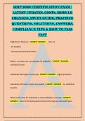 AHIP 2026 CERTIFICATION EXAM &vert; &NewLine;LATEST UPDATES&comma; COSTS&comma; MODULE &NewLine;CHANGES&comma; STUDY GUIDE&comma; PRACTICE &NewLine;QUESTIONS&comma; SOLUTIONS&comma; ANSWERS&comma; &NewLine;COMPLIANCE TIPS & HOW TO PASS &NewLine;FAST &NewLine;