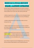 MODULE 1- FINAL REVIEW &NewLine;EXAM &vert; LATEST UPDATES &NewLine; 