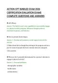 ACTION CPT BUNDLED EXAM 2026&NewLine;CERTIFICATION EVALUATION EXAMS&NewLine;COMPLETE QUESTIONS AND ANSWERS