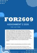 FOR2609 Assignment 2 2026 - Due July 2026