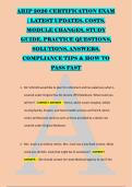 AHIP 2026 CERTIFICATION EXAM &NewLine;&vert; LATEST UPDATES&comma; COSTS&comma; &NewLine;MODULE CHANGES&comma; STUDY &NewLine;GUIDE&comma; PRACTICE QUESTIONS&comma; &NewLine;SOLUTIONS&comma; ANSWERS&comma; &NewLine;COMPLIANCE TIPS & HOW TO &NewLine;PASS FAST &NewLine;