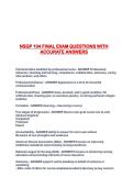NSGP 104 FINAL EXAM QUESTIONS WITH ACCURATE ANSWERS