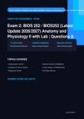 BIOS 252 Anatomy & Physiology II Lab Exam 2 Actual 2026&sol;2027 &ndash; 100&percnt; Verified &vert; Detailed Rationales &ndash; Pass Guaranteed &ndash; A&plus; Graded