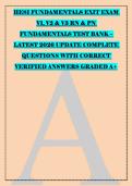 HESI FUNDAMENTALS EXIT EXAM &NewLine;V1&comma; V2 & V3 RN & PN &NewLine;FUNDAMENTALS TEST BANK &ndash; &NewLine;LATEST 2026 UPDATE COMPLETE &NewLine;QUESTIONS WITH CORRECT &NewLine;VERIFIED ANSWERS GRADED A&plus; &NewLine;
