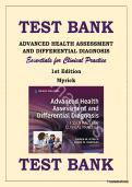 Advanced Health Assessment and Differential Diagnosis 1st Edition Test Bank &vert; Myrick &vert; Complete Test Bank for Advanced Health Assessment & Differential Diagnosis