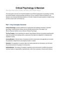 Critical Psychology & Marxism&NewLine;Exam-Style Study Guide&colon; Concepts&comma; Definitions & Short-Answer Practice
