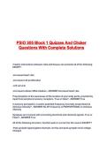 PSIO 305 Block 1 Quizzes And Clicker Questions With Complete Solutions
