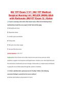 NU 157 Exam 3 V1 &vert; NU 157 Medical&NewLine;Surgical Nursing I-A &vert; NCLEX &lpar;NGN&rpar; Q&A &NewLine;with Rationale &lpar;NU157 Exam 3&rpar; &vert; Galen