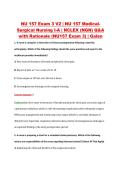 NU 157 Exam 3 V2 &vert; NU 157 Medical&NewLine;Surgical Nursing I-A &vert; NCLEX &lpar;NGN&rpar; Q&A &NewLine;with Rationale &lpar;NU157 Exam 3&rpar; &vert; Galen 