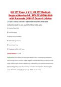NU 157 Exam 4 V1 &vert; NU 157 Medical&NewLine;Surgical Nursing I-A &vert; NCLEX &lpar;NGN&rpar; Q&A &NewLine;with Rationale &lpar;NU157 Exam 4&rpar; &vert; Galen