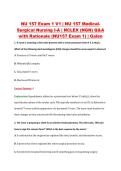 NU 157 Exam 1 V1 &vert; NU 157 Medical&NewLine;Surgical Nursing I-A &vert; NCLEX &lpar;NGN&rpar; Q&A &NewLine;with Rationale &lpar;NU157 Exam 1&rpar; &vert; Galen 