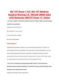 NU 157 Exam 1 V2 &vert; NU 157 Medical&NewLine;Surgical Nursing I-A &vert; NCLEX &lpar;NGN&rpar; Q&A &NewLine;with Rationale &lpar;NU157 Exam 1&rpar; &vert; Galen