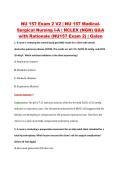 NU 157 Exam 2 V1&ndash;V3 &vert; NU 157 Medical Surgical Nursing I-A &vert; Galen College of Nursing &vert; NCLEX &lpar;NGN&rpar; Q&A with Rationale &lpar;NU157 Exam 2&rpar;