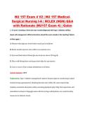 NU 157 Exam 4 V2 &vert; NU 157 Medical&NewLine;Surgical Nursing I-A &vert; NCLEX &lpar;NGN&rpar; Q&A &NewLine;with Rationale &lpar;NU157 Exam 4&rpar; &vert; Galen 