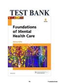 Foundations of Mental Health Care 6th Edition Test Bank &vert; Morrison-Valfre &vert; Complete Test Bank for Mental Health Nursing & Psychiatric Care