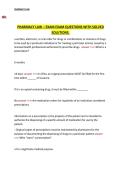 Pharmacy Law &ndash; Exam Questions with Solved Solutions and Comprehensive Revision Guide