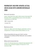 RESPIRATORY HESI PREP UPDATED ACTUAL&NewLine;MOCK EXAM WITH ANSWER RATIONALES&NewLine;2026&NewLine;