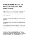 RESPIRATORY HESI PREP UPDATED ACTUAL&NewLine;PRACTICE QUESTIONS WITH DETAILED&NewLine;EXPLANATIONS 2026&NewLine;