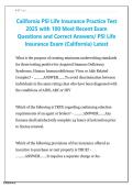 California PSI Life Insurance Practice Test 2025 &ndash; 100 Practice Questions & Answers - Graded A&plus;