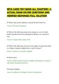 RETA CARO TEST BANK ALL CHAPTERS 1 9&NewLine;ACTUAL EXAM SOLVED QUESTIONS AND&NewLine;VERIFIED RESPONSES FULL SOLUTION&NewLine;