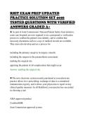RHIT EXAM PREP UPDATED&NewLine;PRACTICE SOLUTION SET 2026&NewLine;TESTED QUESTIONS WITH VERIFIED&NewLine;ANSWERS GRADED A&plus;&NewLine;