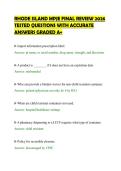 RHODE ISLAND MPJE FINAL REVIEW 2026&NewLine;TESTED QUESTIONS WITH ACCURATE&NewLine;ANSWERS GRADED A&plus;