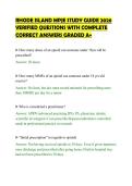 RHODE ISLAND MPJE STUDY GUIDE 2026&NewLine;VERIFIED QUESTIONS WITH COMPLETE&NewLine;CORRECT ANSWERS GRADED A&plus;&NewLine;