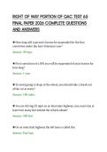 RIGHT OF WAY PORTION OF QAC TEST 65&NewLine;FINAL PAPER 2026 COMPLETE QUESTIONS&NewLine;AND ANSWERS&NewLine;
