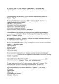 TCIS QUESTIONS WITH VERIFIED ANSWERS