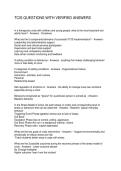TCIS QUESTIONS WITH VERIFIED ANSWERS