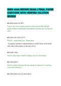 RMIN 4000 BROWN EXAM 3 FINAL PAPER&NewLine;QUESTIONS WITH VERIFIED SOLUTION&NewLine;REVIEW&NewLine;