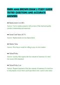 RMIN 4000 BROWN EXAM 3 STUDY GUIDE&NewLine;TESTED QUESTIONS AND ACCURATE&NewLine;ANSWERS&NewLine;