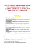 IICRC TCST &lpar;TRAUMA AND CRIME SCENE CLEANUP &NewLine;TECHNICIAN&rpar; EXAMINATION COMPLETE &NewLine;QUESTIONS AND DETAILED SOLUTIONS LATEST &NewLine;UPDATE THIS YEAR JUST RELEASED