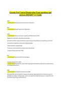Georgia Pest Control Registration Exam questions and answers 20262027 A&plus; Grade