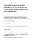 RN ATI TARGETED MEDICAL SURGICAL&NewLine;ENDOCRINE EXAM TEST PAPER 2026 FULL&NewLine;QUESTIONS AND ANSWERS VERIFIED STUDY&NewLine;GUIDE FINAL PREP 209&NewLine;