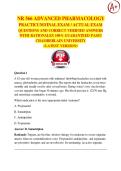 NR 566 ADVANCED PHARMACOLOGY PRACTICUM FINAL EXAM 2026 &sol; 2027  ACTUAL EXAM QUESTIONS AND CORRECT VERIFIED ANSWERS WITH RATIONALES 100&percnt; GUARANTEED PASS&excl;&excl;   CHAMBERLAIN UNIVERSITY <LATEST VERSION>